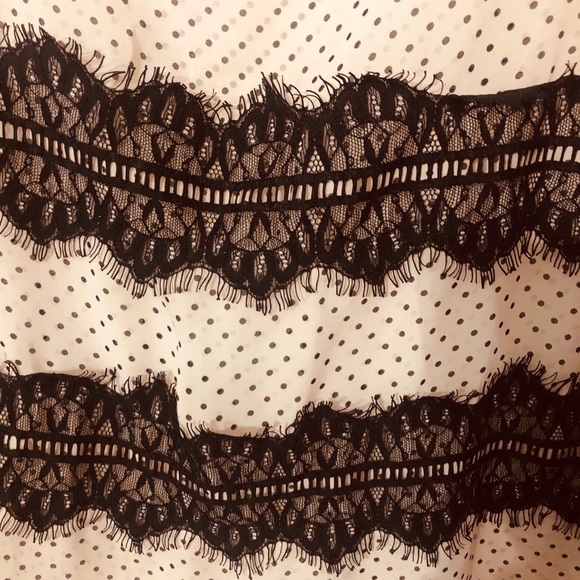 Maurice’s sheer blush polkadot lace blouse - Picture 4 of 5